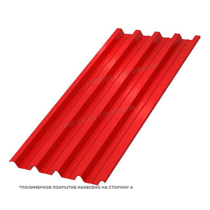 Профлист Металл-Профиль Н-60 NormanMP 0.5 мм RAL 3020 Красный насыщенный