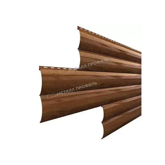 Металлический сайдинг Woodstock Металл-Профиль ECOSTEEL Мореный Дуб 28х330